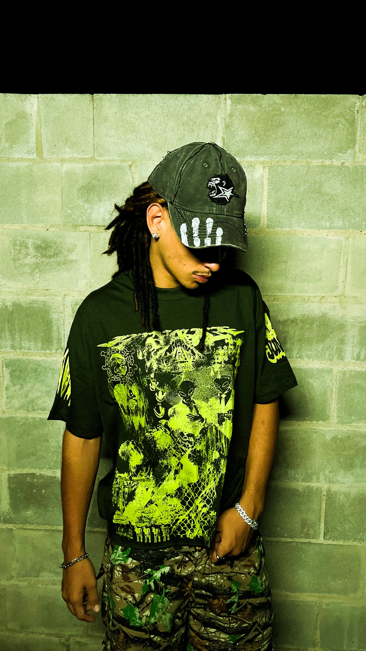 TSHIRT WORLD COLLAPSE VERDE