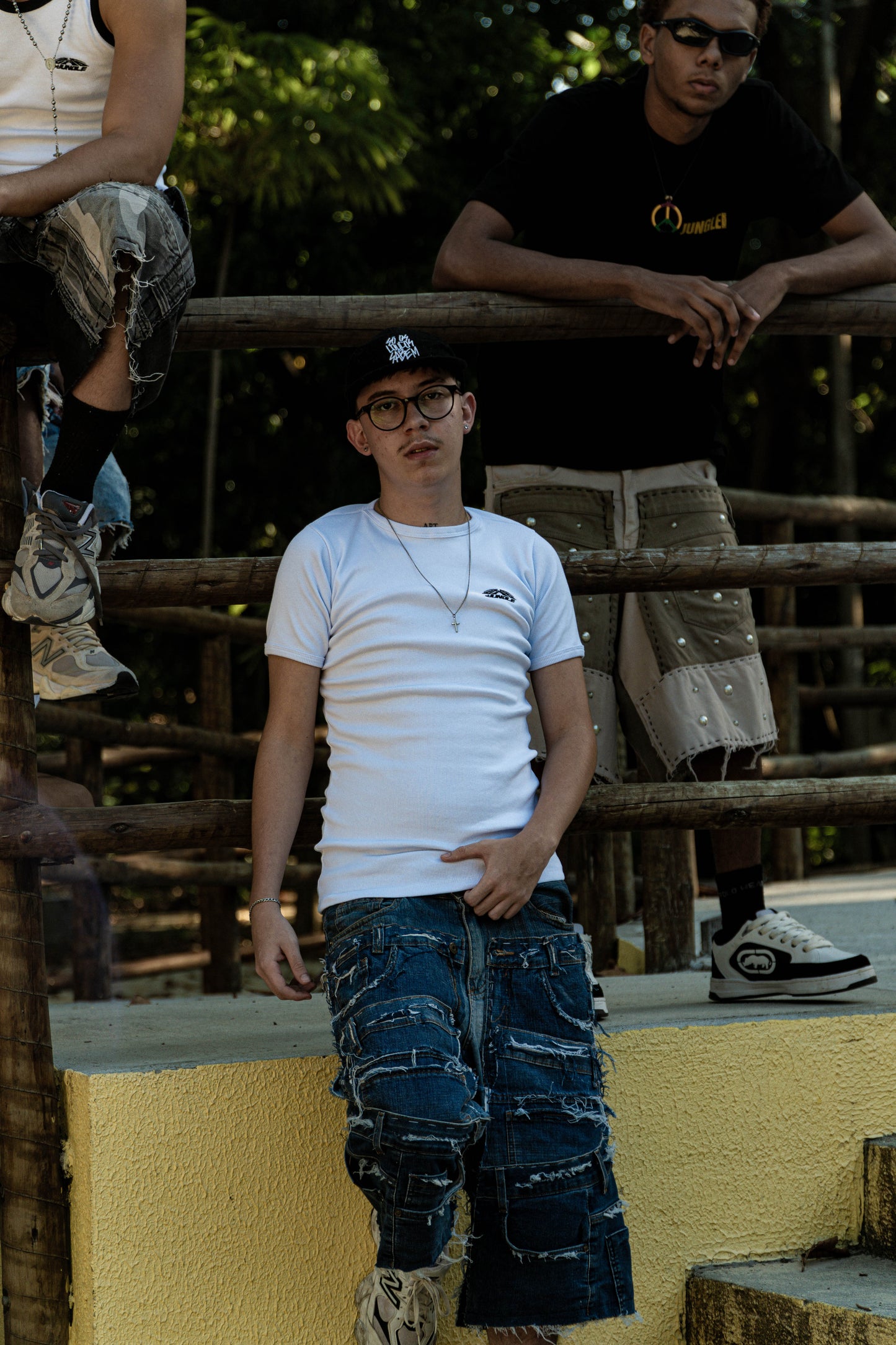 SLIM FIT JUNGLE LOGO BRANCA