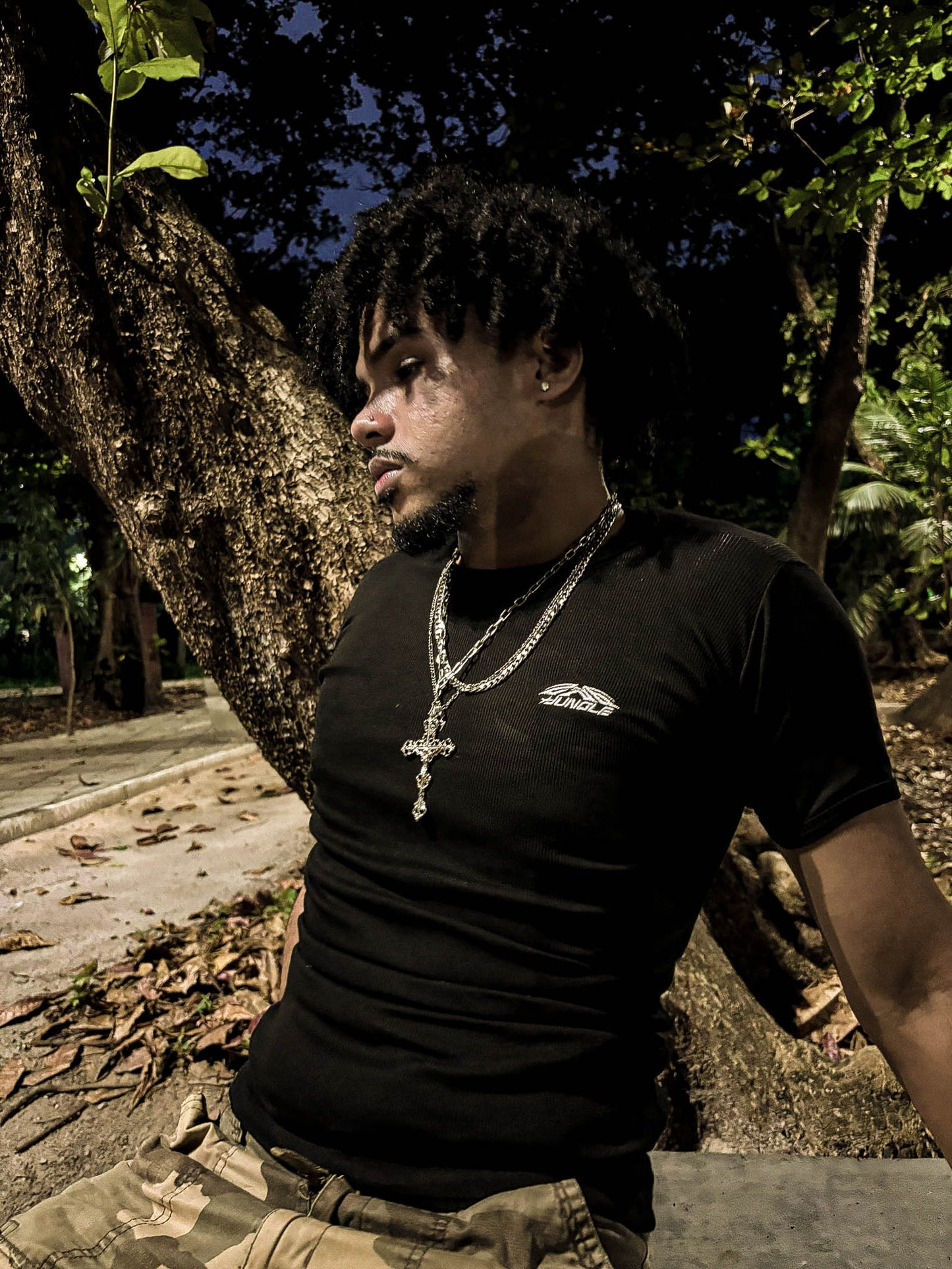 SLIM FIT JUNGLE LOGO PRETA