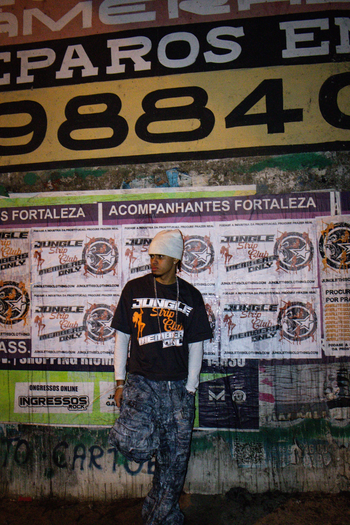 TSHIRT BOXY JUNGLE STRIP CLUB