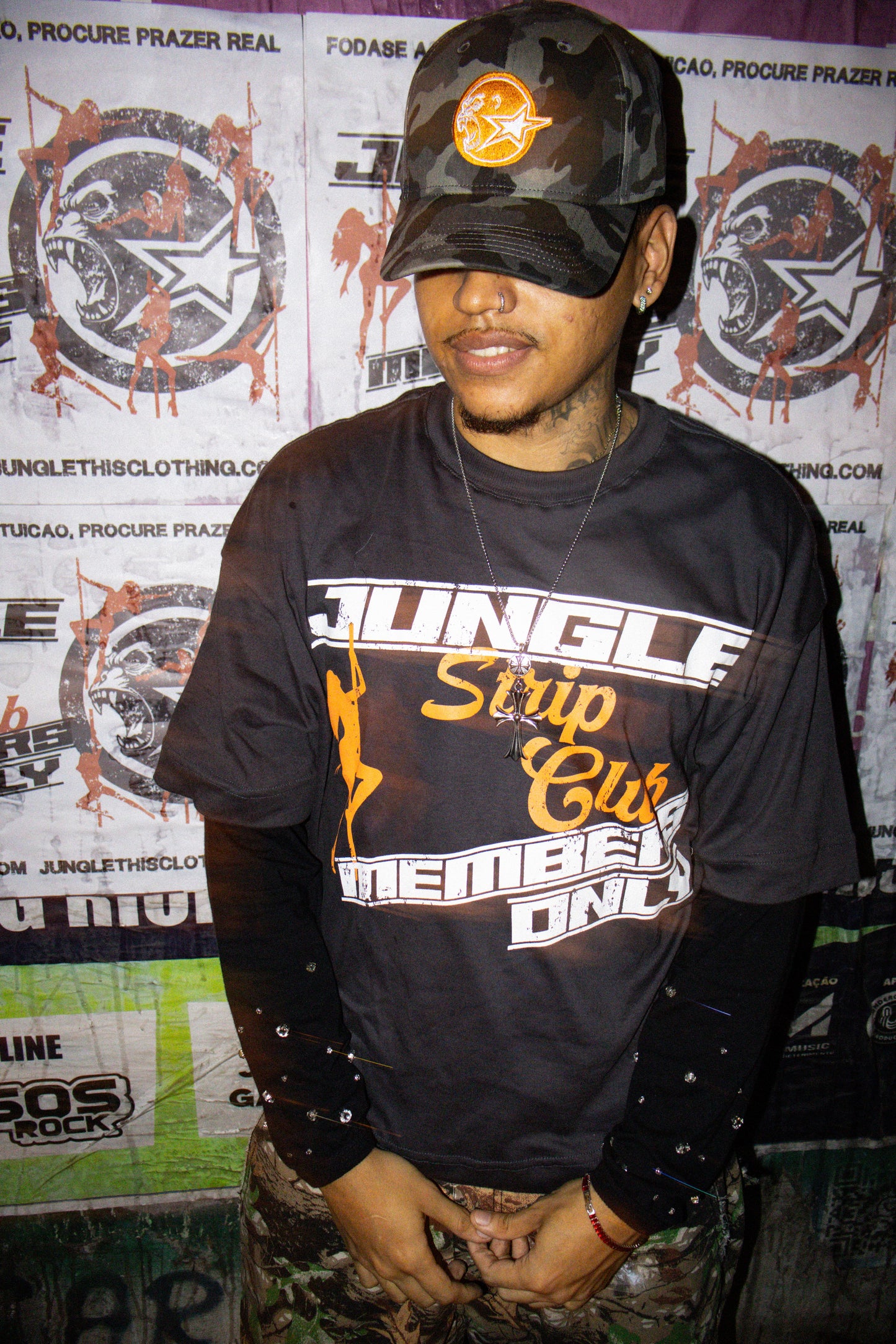 TSHIRT BOXY JUNGLE STRIP CLUB